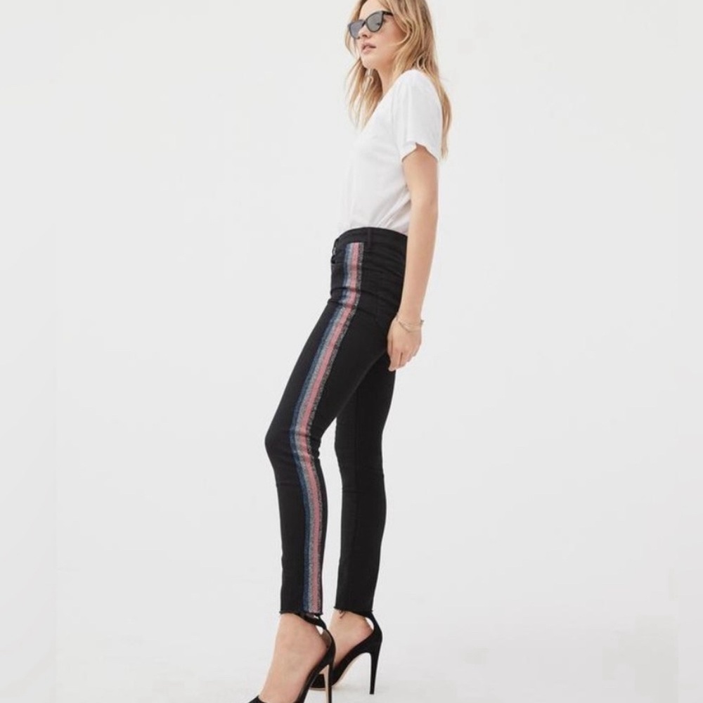 Mother Pants with Glitter Stripe - Classy